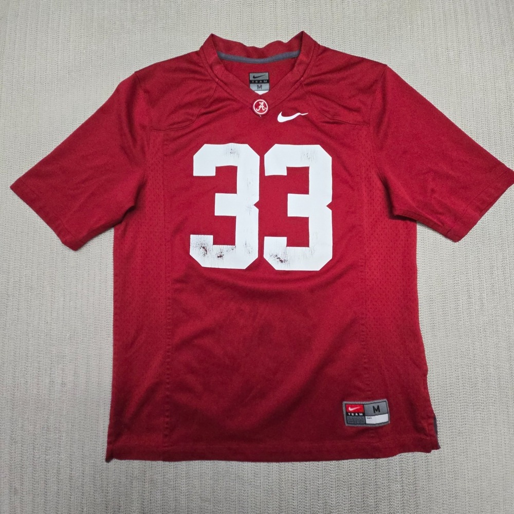 Nike Alabama Crimson Tide Jersey Shirt Mens Medium Red #33 SEC Football